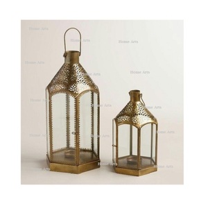 <b>Set</b> <b>Of</b> 4 Wooden And <b>Glass</b> Lantern Advantageous Design Different Sizes Hanging Lantern For Wedding Home Decor - Product Image 3
