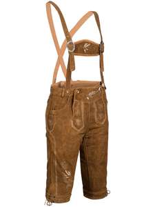 Trachten Lederhosen, Kniebund Hosen, Men Bavarian Lederhosen Trachten Lederhose - Product Image 4