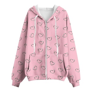Sweats à capuche pour femmes grandes tailles, fermeture éclair, streetwear, ample, sweat à capuche de sport, sweat à capuche uni d'hiver, mode, vente en gros OEM - Product Image 2
