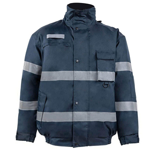 High Quality Cotton Flame-Retardant Hi Vis Winter Workwear Jackets Reflective Road Work Windproof OEM Wholesale - Product Image 1
