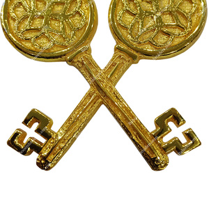 COLLIER D'OFFICIER REGALIA MAÇONNIQUE BIJOU DU TRÉSORIER DU RITE TRADITIONNEL FRANÇAIS - Product Image 2