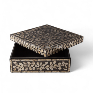 Caja de Joyería Artesanal de Nácar Premium, Caja de Almacenamiento con Incrustaciones de Concha Hecha a Mano para Uso Decorativo en el Hogar - Product Image 2