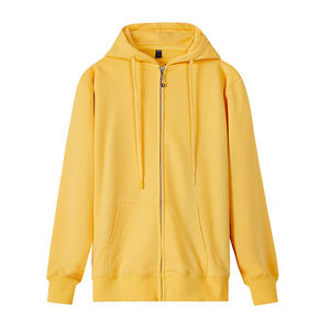 Nouveau sweat à capuche zippé 2025 en coton 100% surdimensionné avec logo imprimé en relief, épaisseur 500 g/m², manches longues, couleur unie, pour homme - Product Image 2