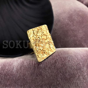 18K mạ vàng đồng thau nguyên liệu tự nhiên đá quý nhẫn cho Bán Buôn Đồ trang sức thủ công đá quý Vòng trang sức quà tặng phụ nữ và nam giới rin - Product Image 3