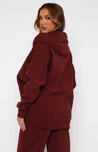 Chándal de lana de alta calidad personalizado para mujer, chándal tecnológico de lujo, Conjunto de sudadera con capucha y pantalones de chándal de gran tamaño para mujer - Product Image 2