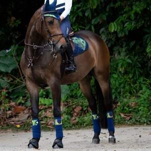 Cojín de sillín de doma exterior de algodón ecológico, juego combinado con color personalizado y logotipo, sublimación, uso equino - Product Image 6