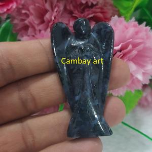 Figurine ange Gabro Indigo de qualité supérieure thème d'amour artisanat en cristal pour la maison jardin fait à la main en Inde pour les cadeaux - Product Image 5