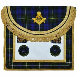 High Quality Design Hand Embroidered Masonic Aprons Wholesale Oem Service Breathable Men Regalia Masonic apron - Product Image 3