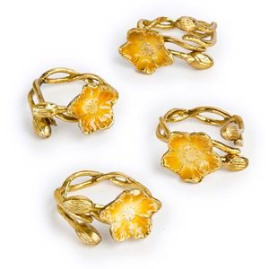Elegante servilletero de metal con acabado dorado para granja rústica, banquete de boda, cena festiva, accesorio de decoración para eventos - Product Image 2
