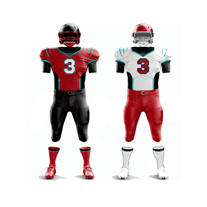 Nouvelle Arrivée Personnalisé Football Américain Uniforme Ensembles Respirant À Manches Courtes 100% Polyester Jersey Plus La Taille Disponible-en Vente! - Product Image 2