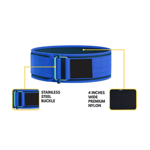 Cinturones de gimnasio de nailon con logotipo personalizado para hombres y mujeres, levantamiento de pesas, accesorio de cuero fabricado en fábrica para Fitness - Product Image 4