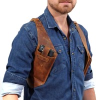 Sac à bandoulière double en cuir véritable fait main, prix bas OEM, toutes saisons, pour hommes/femmes, tendance