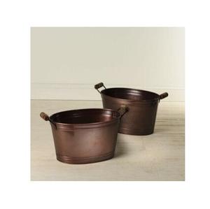 Gran cubo de hielo de cobre martillado para servicio de bebidas de fiesta y presentación elegante con detalles artesanales y elegancia vintage - Product Image 2