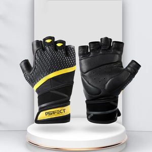 Guantes de Kickboxing MMA antilesiones para adultos más vendidos, guantes de boxeo de 8oz, absorción de golpes, medio dedo, venta al por mayor, cuero para exteriores - Product Image 1