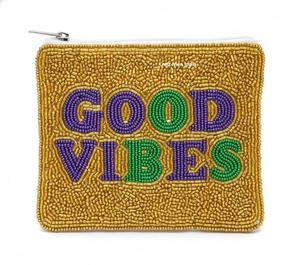 Porte-monnaie en perles de Mardi Gras, porte-monnaie en perles de Mardi Gras, violet, fabriqué en Inde, fait à la main par Glowin Fashion - Product Image 2