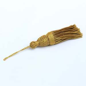 Custom Braided Elastic French <b>Gold</b> Bullion Tassels (Fabric) Three Layer Eco-Friendly Durable Vestments Uniforms Parade Dress - Product Image 5