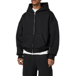 2025 ensemble pour hommes personnalisé fermeture éclair 100% coton respirant col entonnoir à capuche joggeurs deux pièces survêtement ensemble survêtements pour hommes - Product Image 3