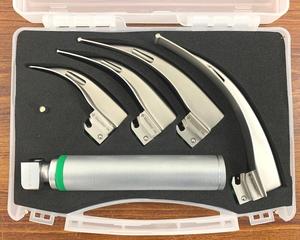 MayoMed Manual Fiber <b>Optic</b> Macintosh Laryngoscope Reusable 4 Blades Intubation Surgical <b>Instrument</b> Diagnostic CE Certified Class - Product Image 2