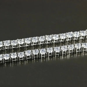 Elegant 16inch 2MM Custom icy Lab Grown CVD <b>Diamonds</b> 925 Sterling <b>Silver</b> Box Bling Tennis Chain <b>Necklace</b> Perfect Gift Ready Ship - Product Image 2