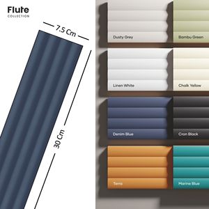 Tấm đất sét tường gạch linh hoạt đá ốp tấm khảm sáo Thiết kế trang trí gạch Kích thước 7.5x30 cm phòng tắm màu xanh denim như - Product Image 1