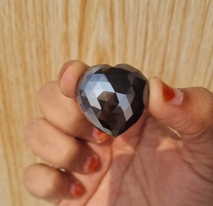 100 Ct รูปหัวใจสีดํา Moissanite เพชรเพชรเหลี่ยมเพชรพลอยรูปหัวใจที่สวยงาม Moissanite เพชรใช้สําหรับจี้ Moissanite - Product Image 4