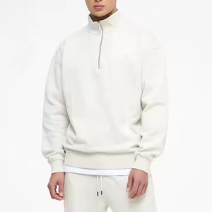 Sweat à capuche zippé personnalisé 500 Gsm sweat-shirt lourd sweats à capuche brodés 1/4 sweat-shirts à capuche zippés pour hommes - Product Image 5