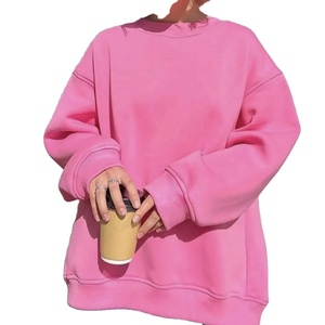 Personnalisé basiques Streetwear poids lourd col rond pull surdimensionné hiver sweat-shirt en coton éponge mélangé - Product Image 1