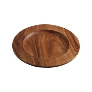 Artículos de cocina seguros, artículo de catering, placa de cargador de madera curvada a mano, placa de cargador para servir ensalada de verduras de calidad Superior - Product Image 2
