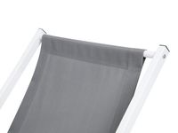 Chaise pliante portable en aluminium Rocky Modern avec revêtement gris et blanc Locri pour usage extérieur, domestique et hôtelier