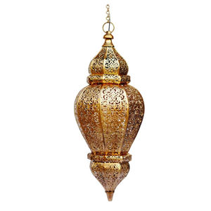 Lámpara Colgante Marroquí de Latón de Alta Calidad, Acabado Dorado, Forma de Almendra, Estilo Árabe, Decoración para el Hogar, Precio Bajo - Product Image 5