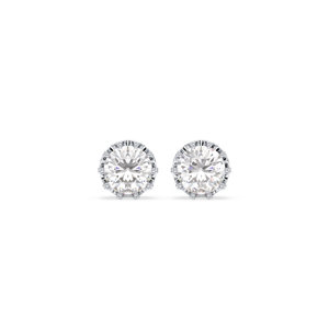Boucles d'oreilles clous REYES en argent sterling 925 plaqué rhodium avec moissanite VVS pour femmes, bijoux fins géométriques tendance - Product Image 4