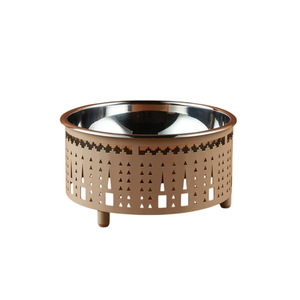 High on Trend Modern Style Set of 3 Metal Polished <b>Chocolate</b> Bowl with Stand Superior Quality Handmade Eco-Friendly Durable - Product Image 4