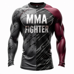 Vêtements de gym Rash Guards sublimés Vente en gros Équipement personnalisé MMA pour l'entraînement sportif de combat et la performance athlétique - Product Image 1