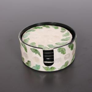 Sous-verres classiques en nacre incrustée faits à la main, écologiques, personnalisables, vaisselle en nacre - Product Image 2