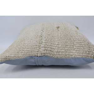 Almohada de retazos de lana de macramé Beige, cojín decorativo de 18x18 pulgadas, tejido bordado, Forma cuadrada Vintage, asiento de tela ligera para el hogar - Product Image 5