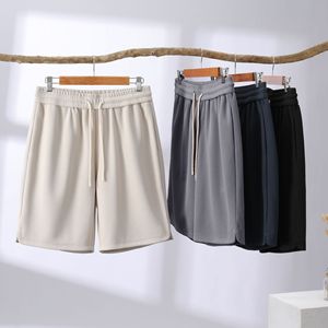 High Quality 250gsm 100% Polyester Pique Essential Relaxed Fit Blank Solid Casual Knee-Length Drawstring <b>Lounge</b> <b>Shorts</b> For <b>Men</b> - Product Image 5