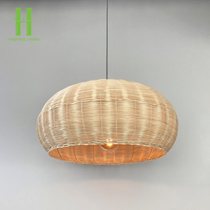 Abat-jour moderne en bambou et rotin, écologique, taille personnalisée, fait à la main, décoration intérieure, fabriqué au Vietnam - Product Image 6