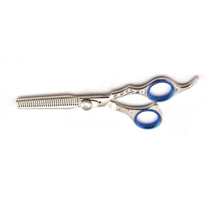 Ciseaux amincissants professionnels de coiffeur de finition miroir avec poignée complexe de conception de dragon, acier inoxydable de haute qualité - Product Image 4