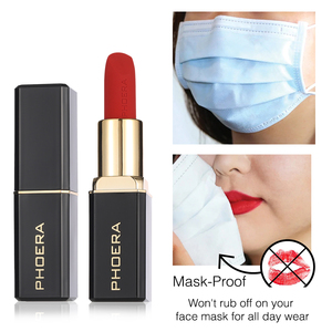 PHOERA 24 HRS Rouge à lèvres mat sans transfert Maquillage des lèvres longue durée Rouge à lèvres rose