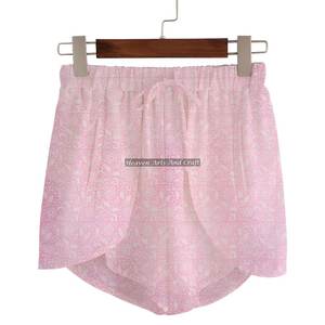 Block Print Summer Loungewear For Girls Wrap Shorts Beach Wear Nightwear <b>Baby</b> Doll Look Wrap Shorts Summer Block Print Women's - Product Image 4