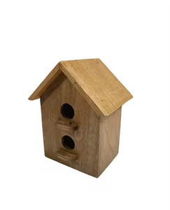 Casa de pájaros de madera de estilo único para exteriores, calidad duradera con acabado elegante, comedero de pájaros de madera para decoración de balcón de patio trasero - Product Image 6