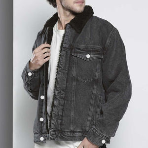 Veste en jean vintage brodée à boutons, couleur unie, pour homme, hiver-printemps, grande taille, personnalisable, respirante, streetwear - Product Image 6