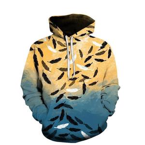 Venta al por mayor de encargo suelta manga larga sudaderas con capucha de los hombres llano Casual sublimado impreso Sudadera con capucha - Product Image 5