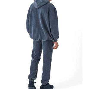 Custom Vintage Jogging Set Pullover Acid Wash Chándal Sudadera con capucha y pantalones de chándal Chándal para hombres - Product Image 2
