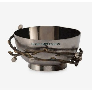 Cuenco de chocolate de forma redonda, cuenco hecho con alambre de hierro de Color dorado, mesa decorativa para fiesta, cuenco de chocolate de Metal de lujo más vendido - Product Image 4