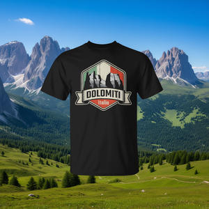 T-shirt Dolomiti Italia Mountains, design vintage randonnée et nature - Product Image 3