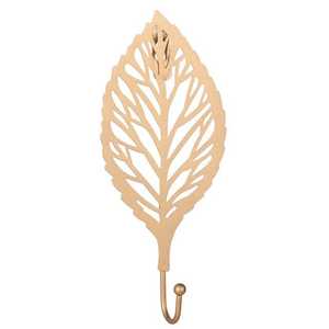 Handmade Simple Leaf Brass Polish <b>Towel</b> Hook Metal Casting Decorative & Home Item for Hanging Clothes & <b>Towels</b> - Product Image 4