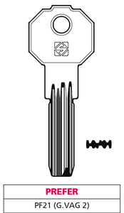 Llave Punzonata Ottone Pf21 (g. Vag 2) Prefer - Product Image 1