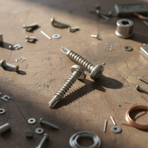 Vis autoforeuses à tête fraisée PDC en acier inoxydable 304/316/410, filetage métrique profond grossier, classe 8, finition naturelle, Phillips - Product Image 1