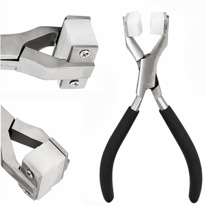 Professional Nylon Jaw Pliers Flat Nose Jewelry Tool Scratch Free <b>Wire</b> Work <b>Craft</b> Pliers Stainless Steel Body - Product Image 2